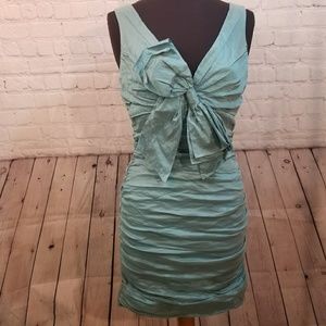 BCBG maxazria mini dress teal green